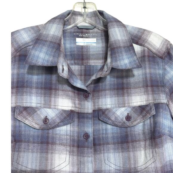 Columbia Women’s Silver Ridge Lite Plaid Long-Sleeve Omni-Shade Shirt Size Small - Picture 5 of 11